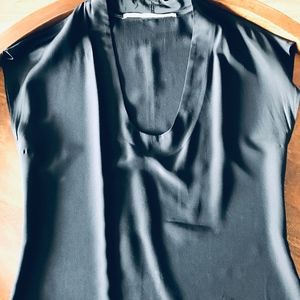 Twelfth Street by Cynthia Vincent Black Silk Top M